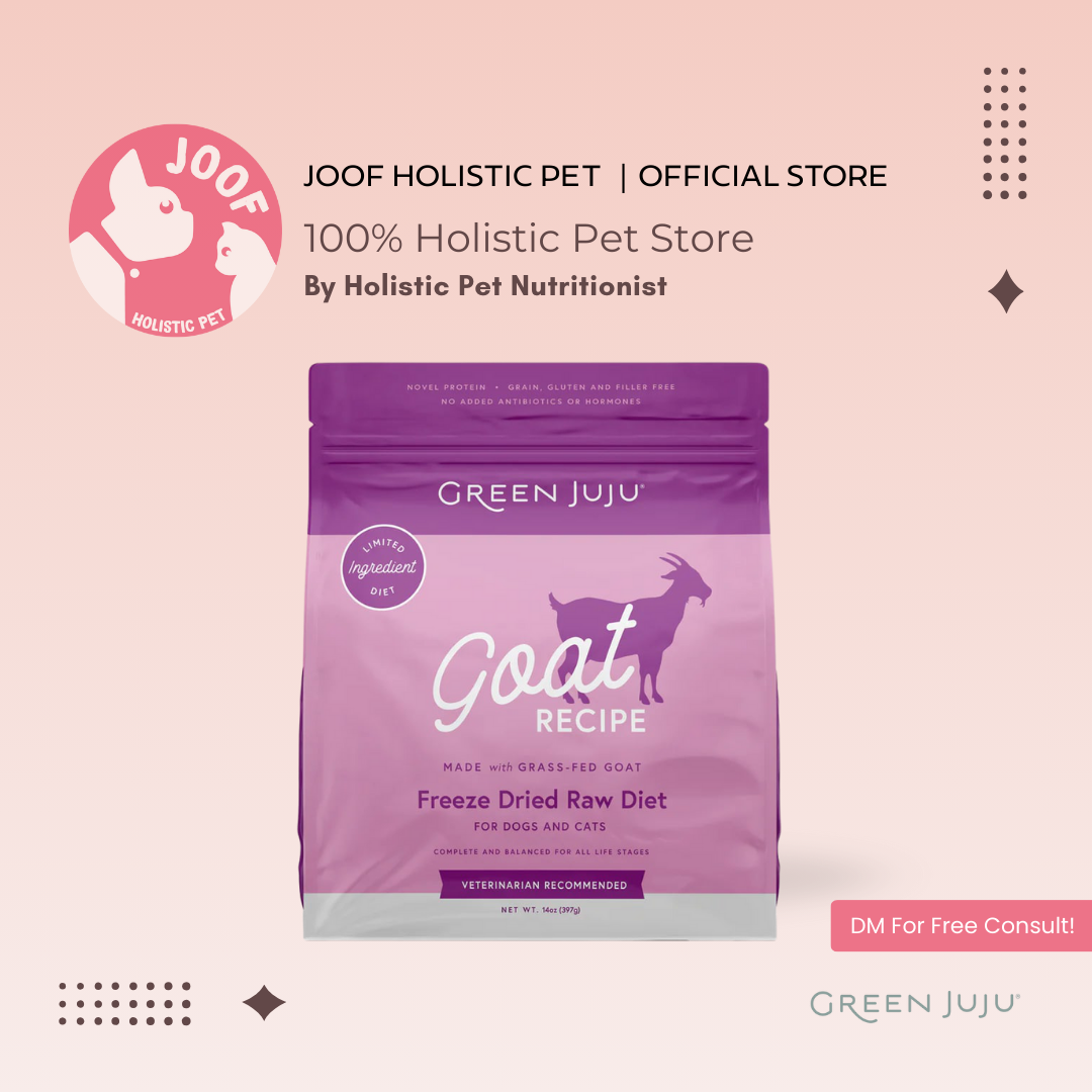 Green Juju Goat (14oz) Freeze Dried Raw Single Protein Limited Ingredient Diet for Dogs and Cats