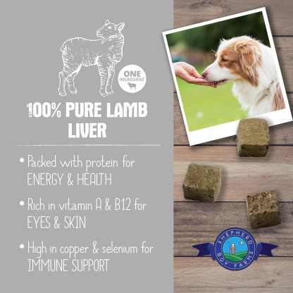 Shepherd Boy Farms Lamb Liver | Freeze-Dried Treats Whole Food Toppers For Dogs and Cats | Premium Pet Treats