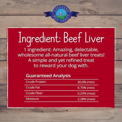 Shepherd Boy Farms Beef Liver | Freeze-Dried Treats Whole Food Toppers For Dogs and Cats | Premium Pet Treats