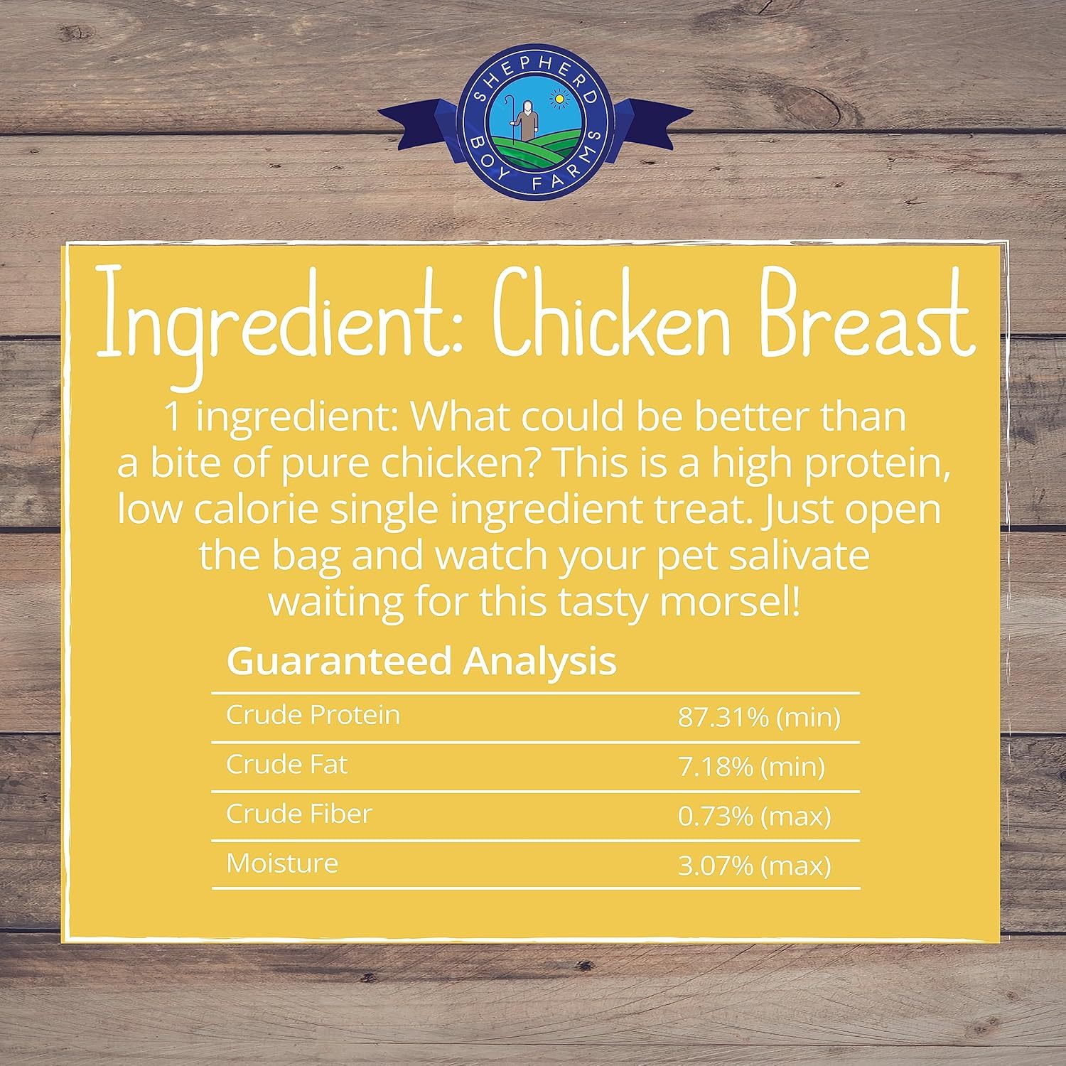 Shepherd Boy Farms Chicken Breast (3oz) Freeze Dried Single Ingredient Lean Treat for Dogs and Cats