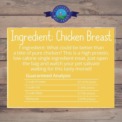 Shepherd Boy Farms Chicken Breast (3oz) Freeze Dried Single Ingredient Lean Treat for Dogs and Cats
