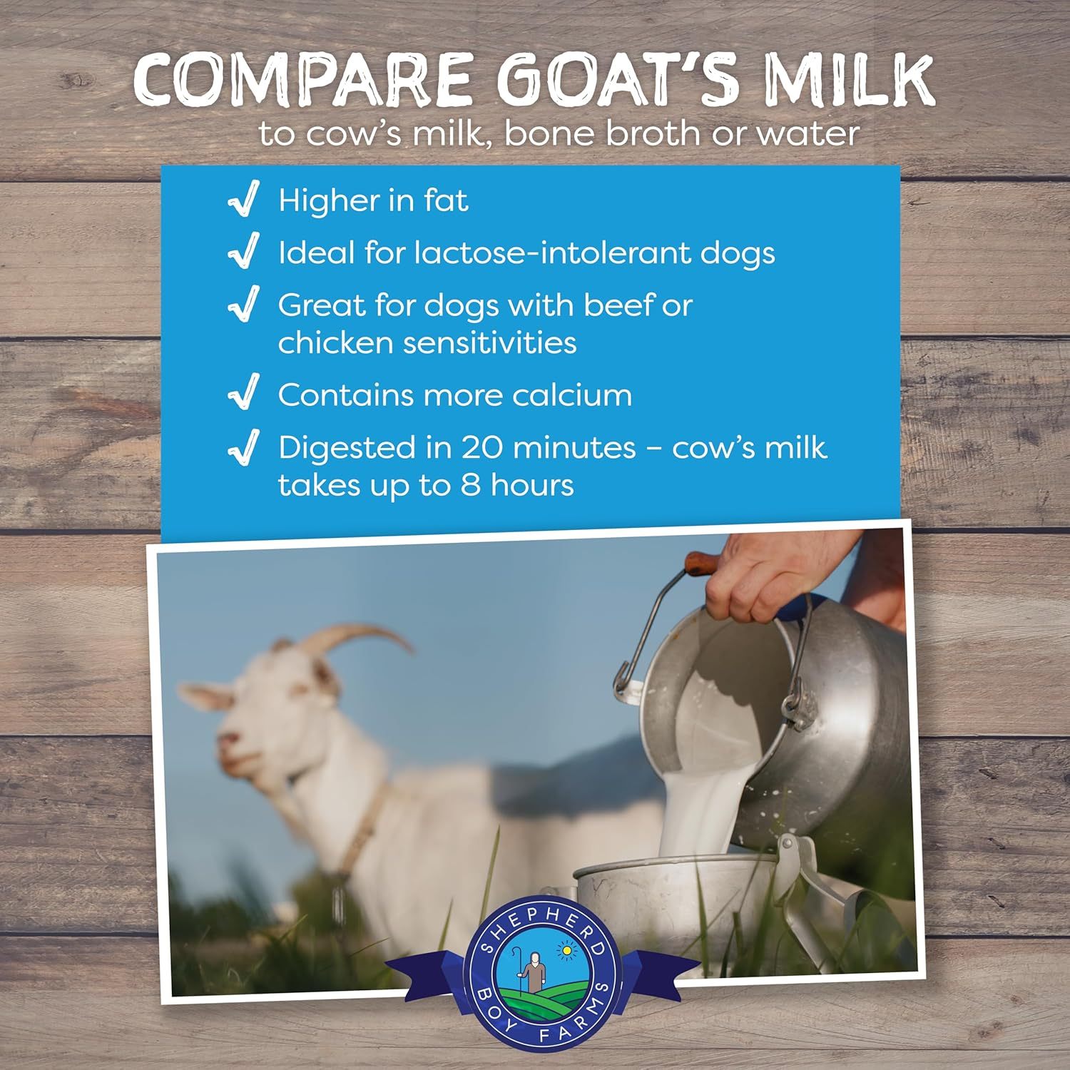 Shepherd Boy Farms Classic Raw Goat's Milk | Freeze-Dried Whole Food Toppers For Dogs and Cats | Premium Pet Food