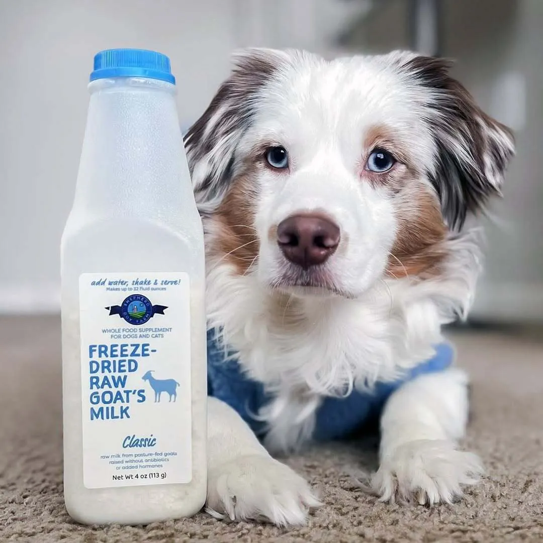 Shepherd Boy Farms Classic Raw Goat's Milk | Freeze-Dried Whole Food Toppers For Dogs and Cats | Premium Pet Food