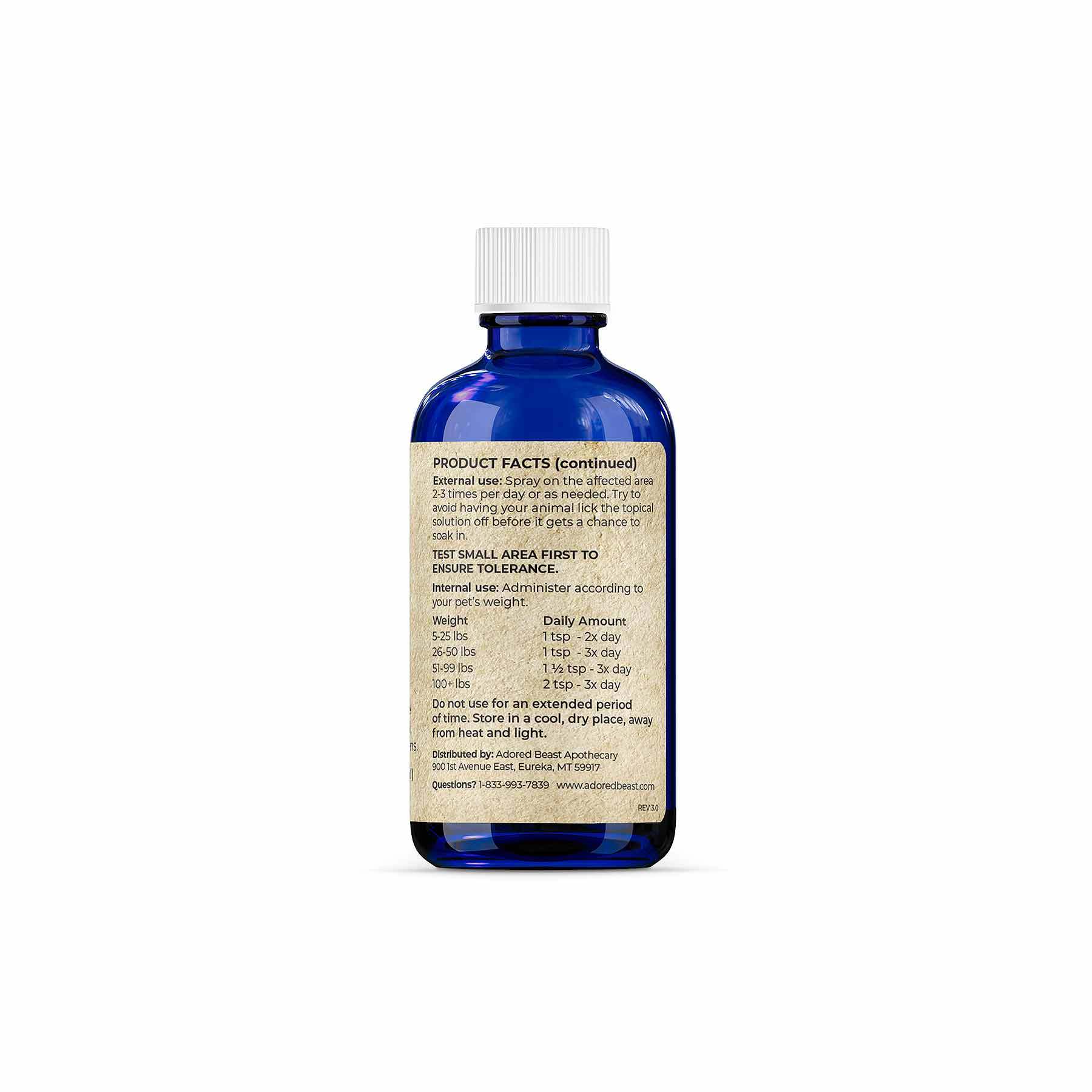 Adored Beast Colloidal SilverSol (60ml) Antiviral Antifungal Immune Support for Dogs and Cats