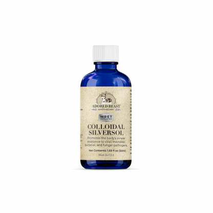 Adored Beast Colloidal SilverSol (60ml) Antiviral Antifungal Immune Support for Dogs and Cats