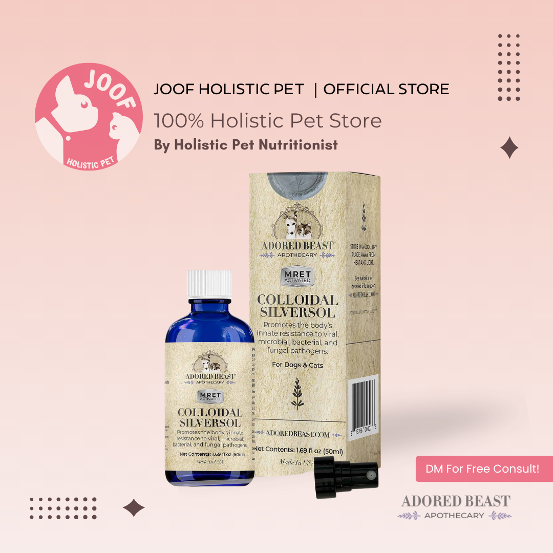 Adored Beast Colloidal SilverSol (60ml) Antiviral Antifungal Immune Support for Dogs and Cats