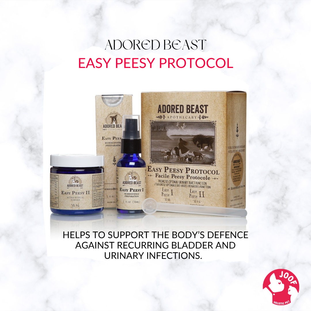 Adored Beast Easy Peesy Protocol Urinary Tract Bladder Crystal Support for Dogs and Cats