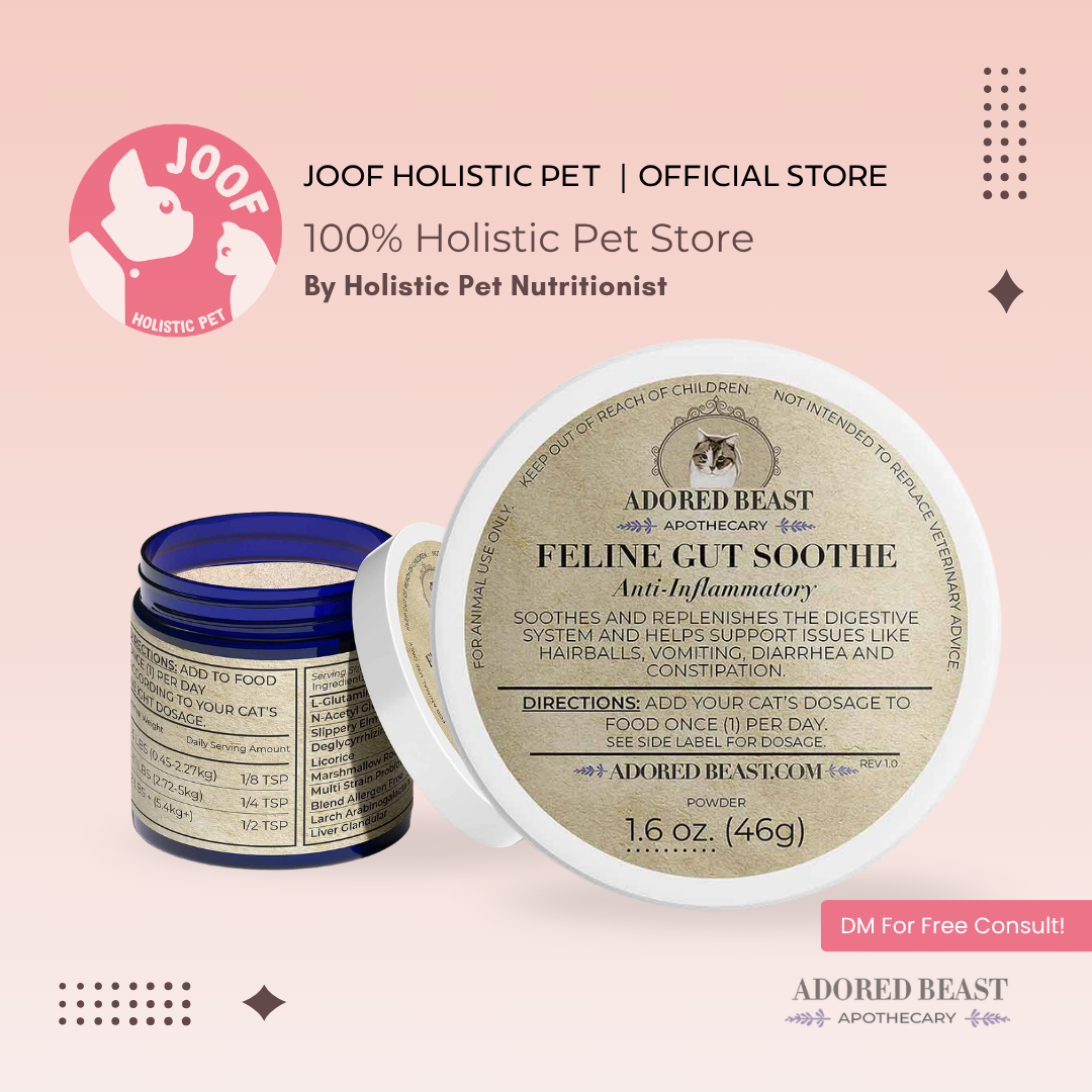Adored Beast Feline Gut Soothe (46g) Cat Probiotic Diarrhea IBD Loose Stool Support for Cats