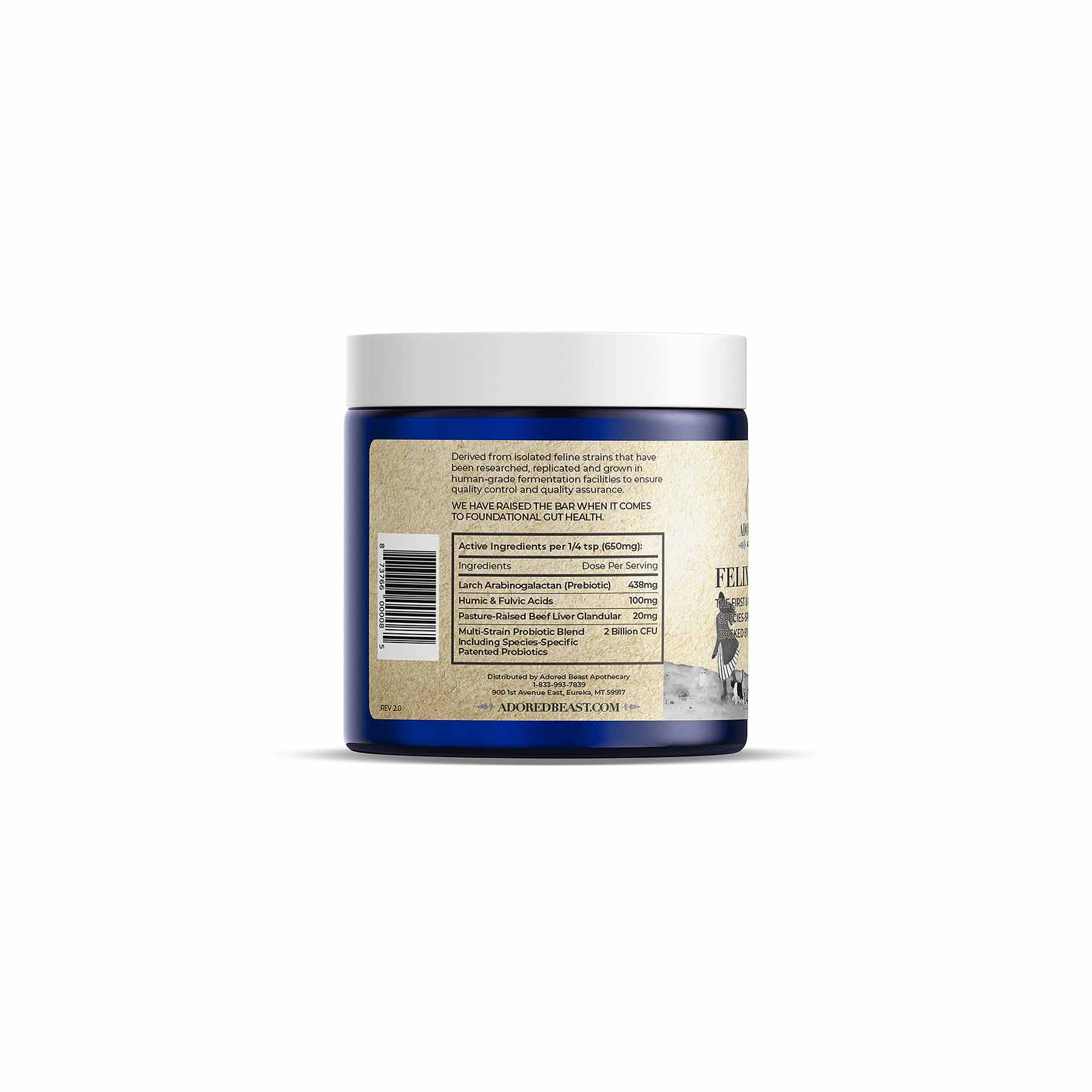 Adored Beast Felix's Flora (40g) Cat Probiotics Prebiotics Gut Health Loose Stool Support for Cats