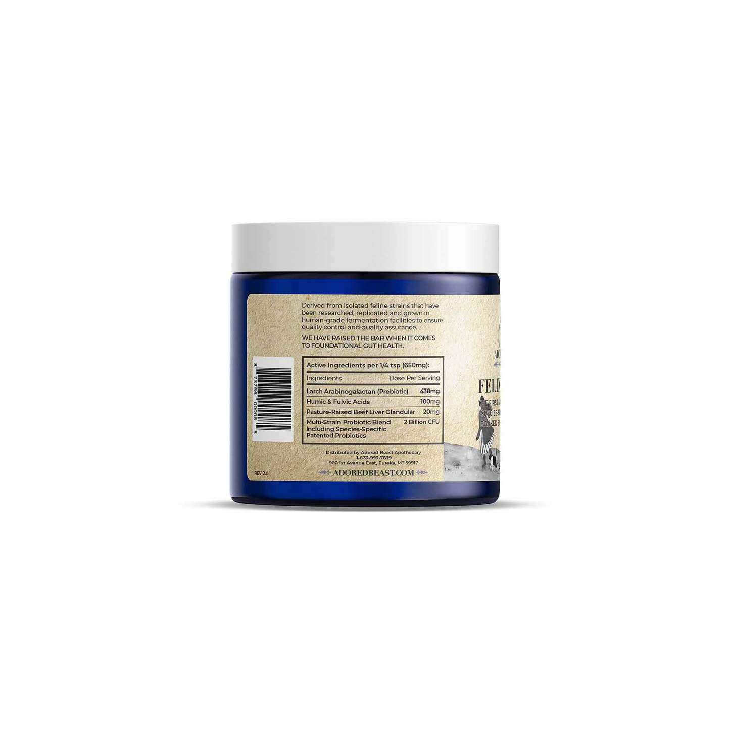Adored Beast Felix's Flora (40g) Cat Probiotics Prebiotics Gut Health Loose Stool Support for Cats
