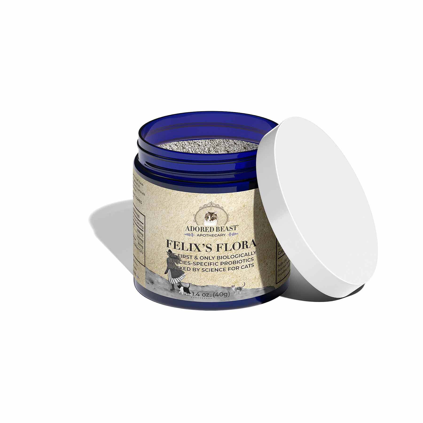 Adored Beast Felix's Flora | Species Appropriate Pre & Probiotic Immune Modulator | Holistic Healthcare for Cats