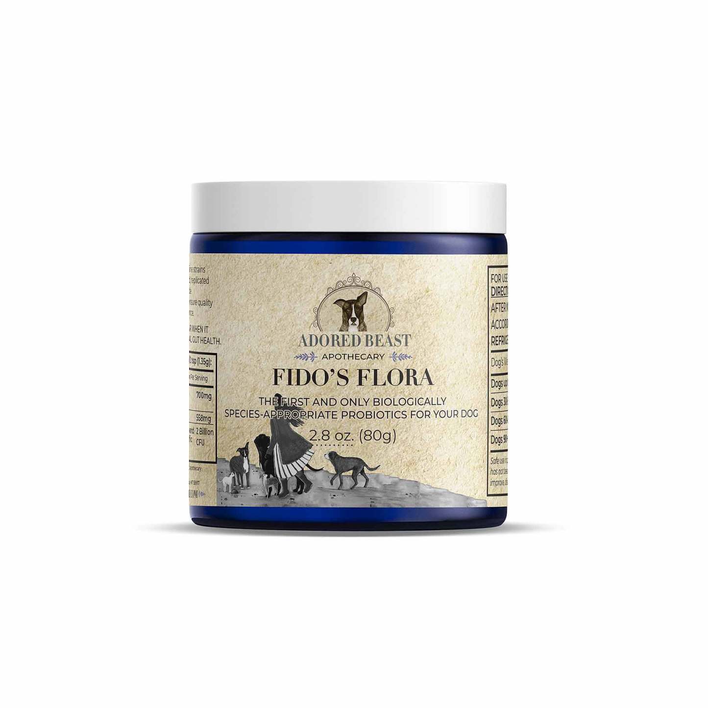 Adored Beast Fido's Flora | Species Appropriate Pre & Probiotics Immune Modulator | Holistic Healthcare for Dogs