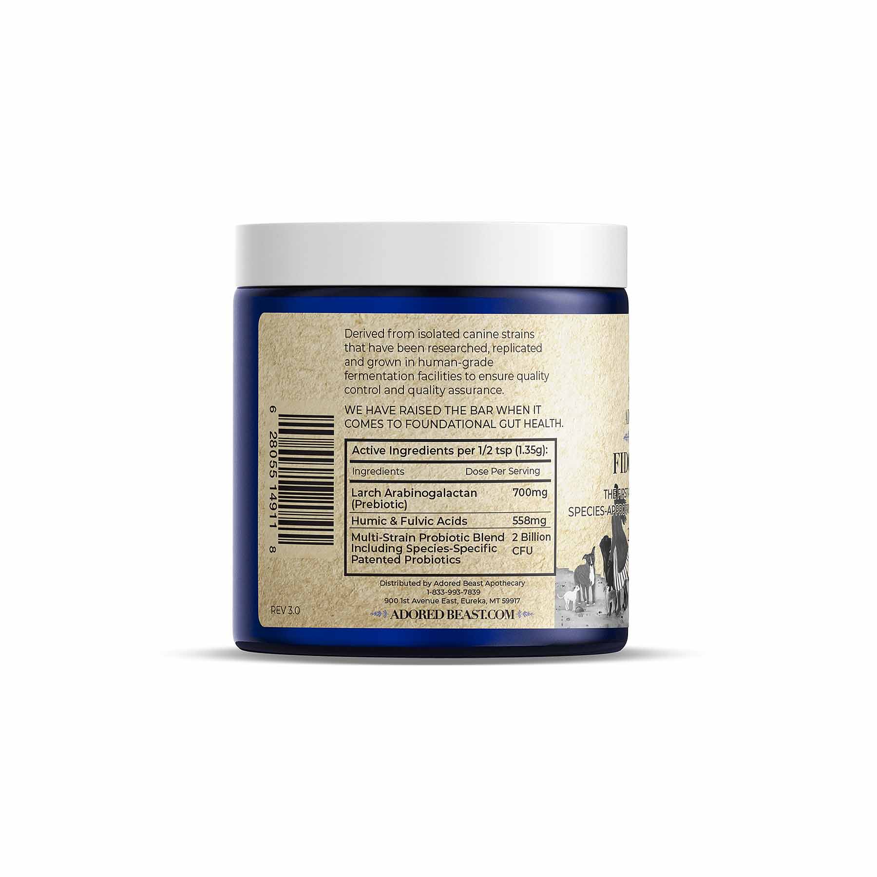 Adored Beast Fido's Flora | Species Appropriate Pre & Probiotics Immune Modulator | Holistic Healthcare for Dogs