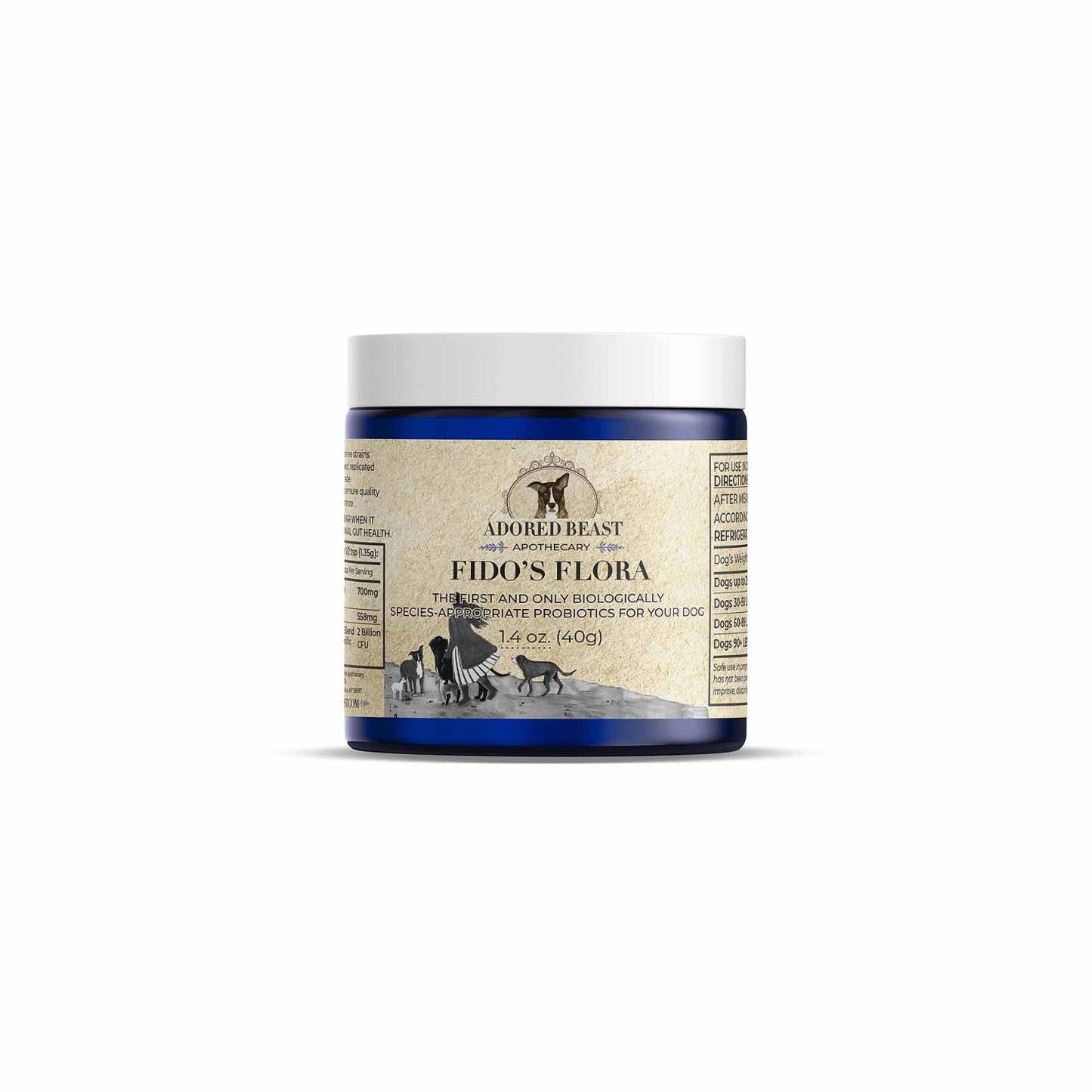 Adored Beast Fido's Flora | Species Appropriate Pre & Probiotics Immune Modulator | Holistic Healthcare for Dogs