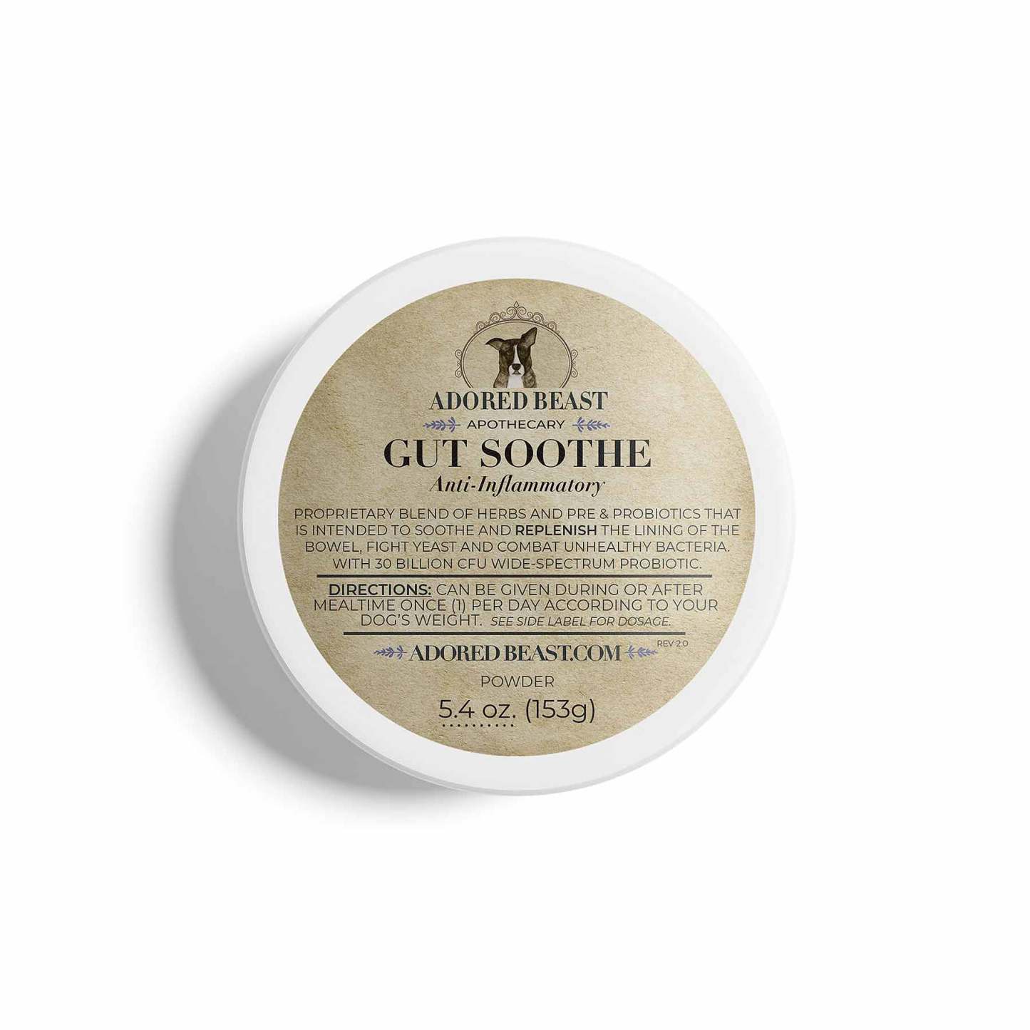 Adored Beast Gut Soothe | Pre & Probiotics Diarrhea IBD Support | Holistic Healthcare for Dogs and Cats