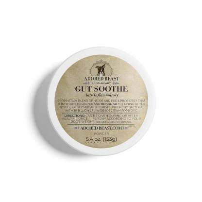 Adored Beast Gut Soothe | Pre & Probiotics Diarrhea IBD Support | Holistic Healthcare for Dogs and Cats