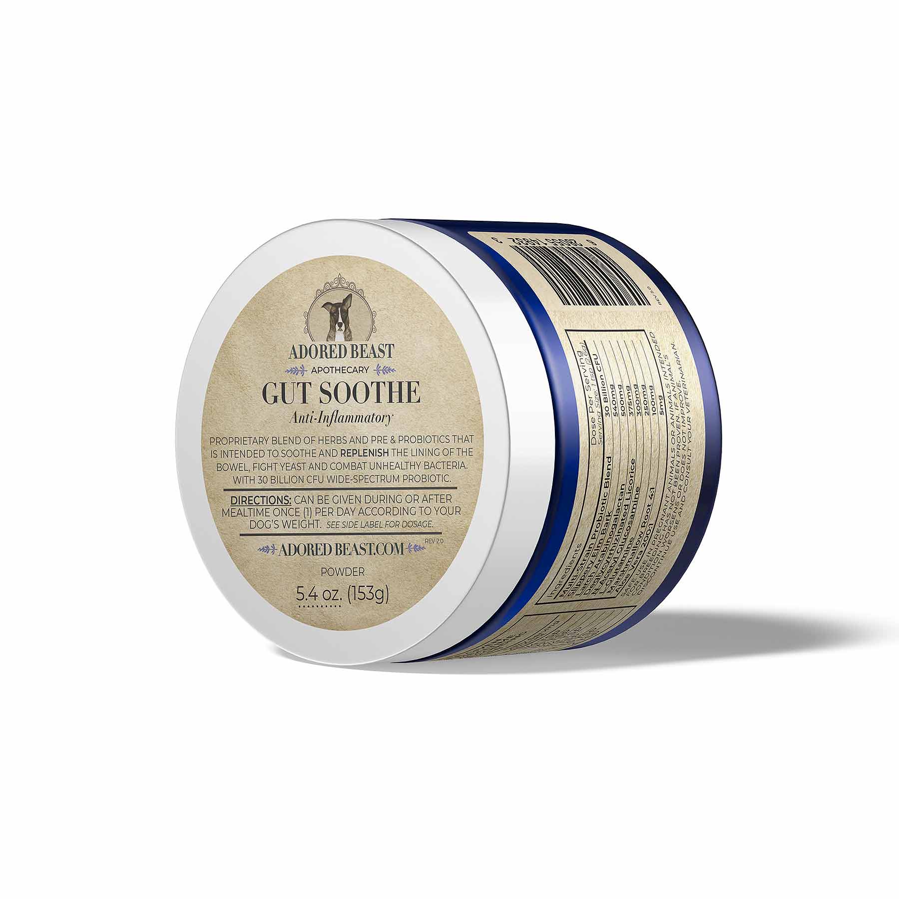 Adored Beast Gut Soothe | Pre & Probiotics Diarrhea IBD Support | Holistic Healthcare for Dogs and Cats