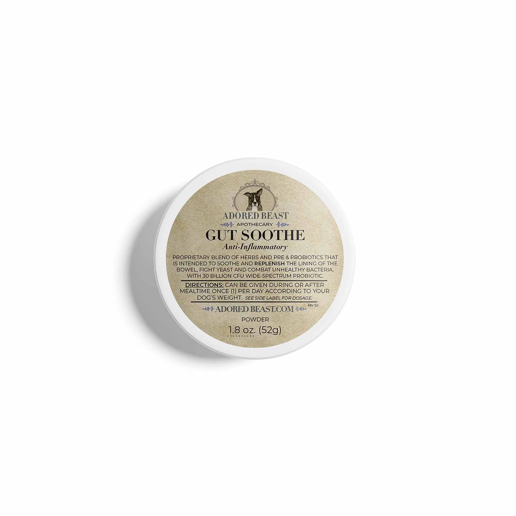 Adored Beast Gut Soothe | Pre & Probiotics Diarrhea IBD Support | Holistic Healthcare for Dogs and Cats