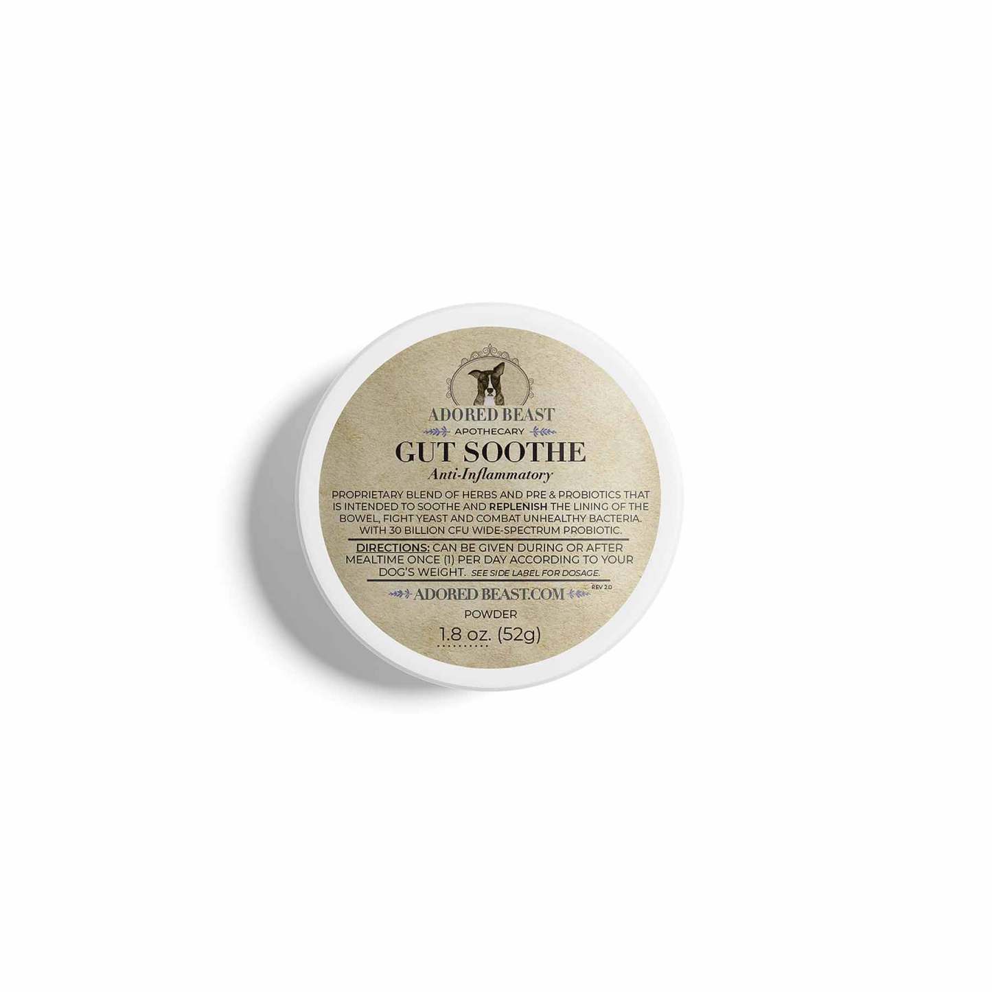 Adored Beast Gut Soothe | Pre & Probiotics Diarrhea IBD Support | Holistic Healthcare for Dogs and Cats