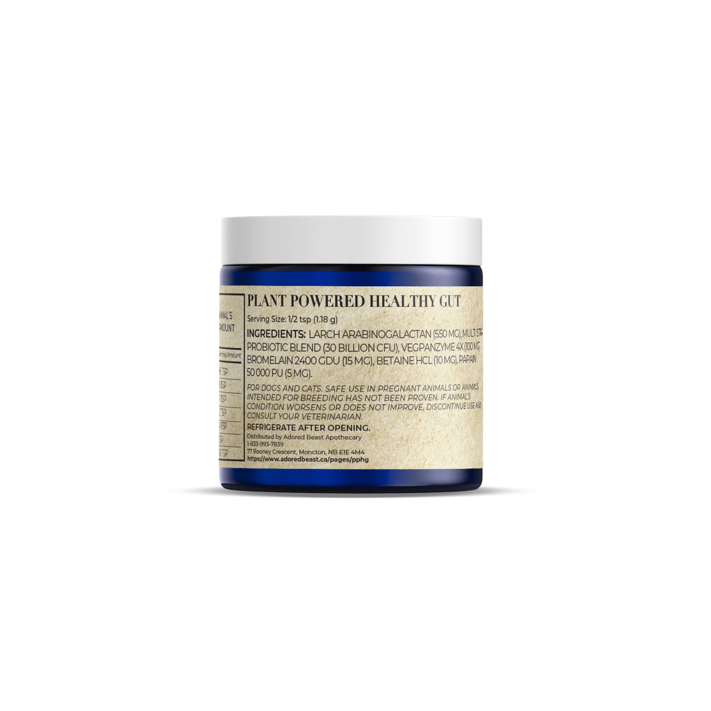 Adored Beast Plant Powered Healthy Gut (41g & 83g) Digestive Enzyme Probiotic Gut Health Support for Dogs and Cats