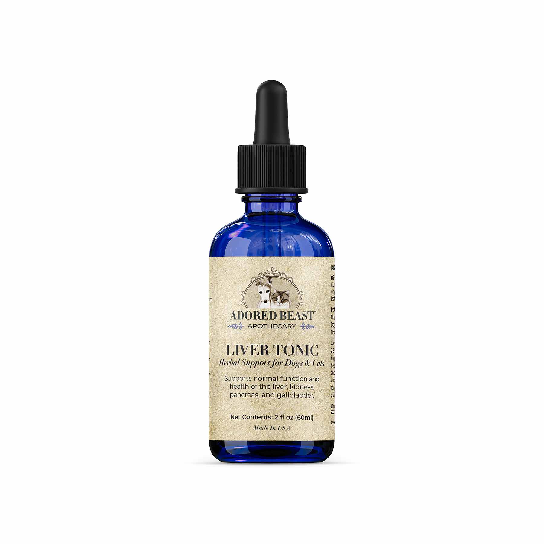 Adored Beast Liver Tonic (60ml) Liver Kidney Detox Organ Support for Dogs and Cats