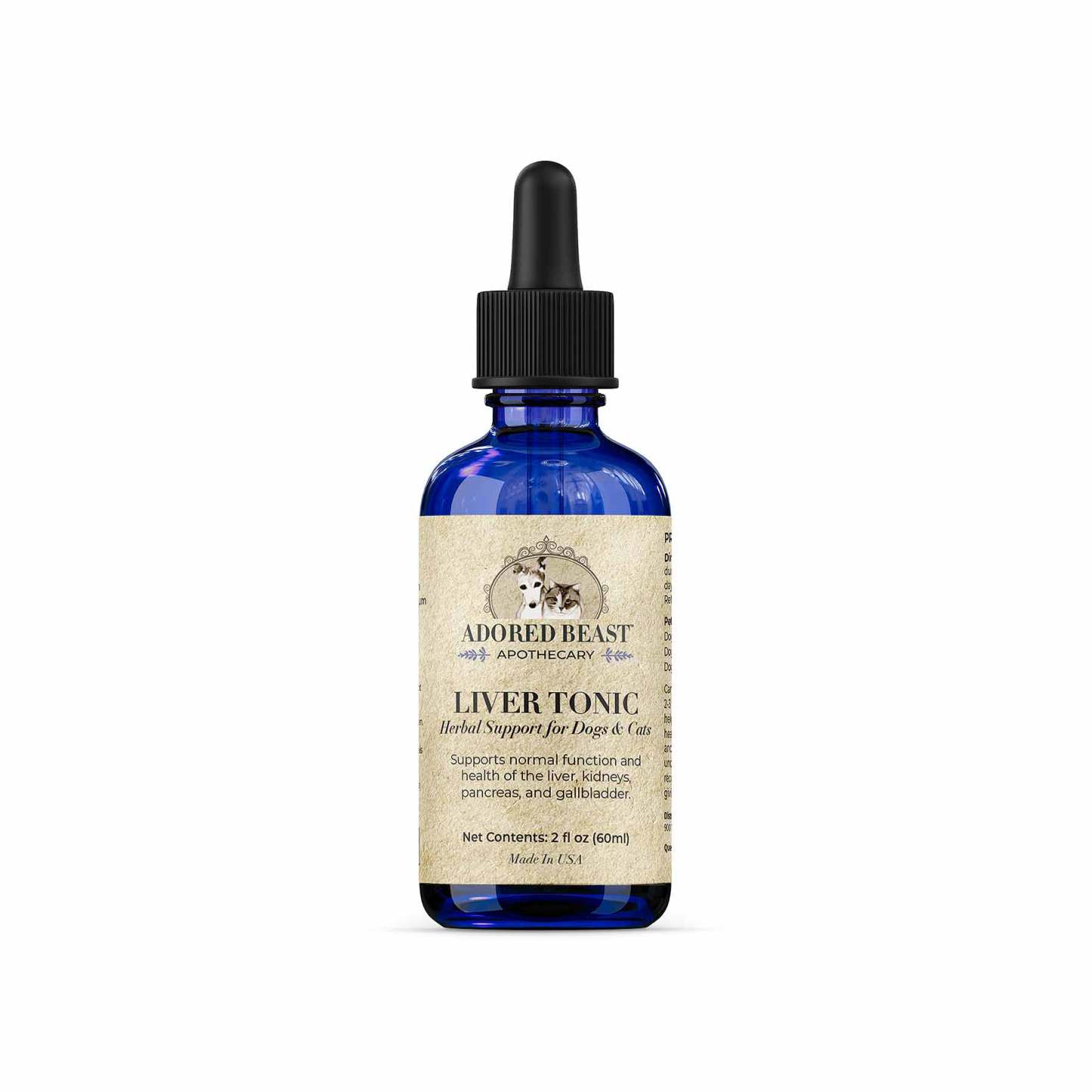 Adored Beast Liver Tonic (60ml) Liver Kidney Detox Organ Support for Dogs and Cats