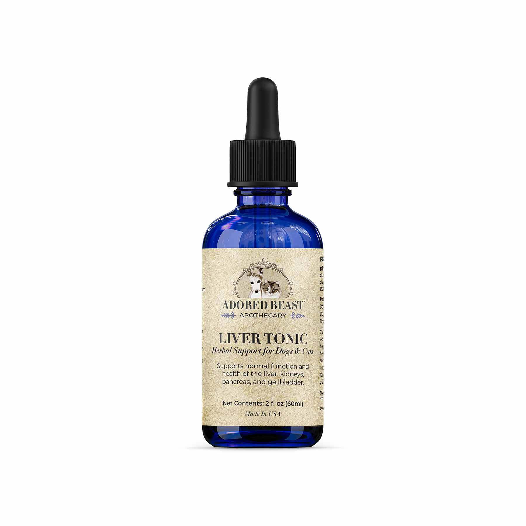 Adored Beast Liver Tonic (60ml) Liver Kidney Detox Organ Support for Dogs and Cats