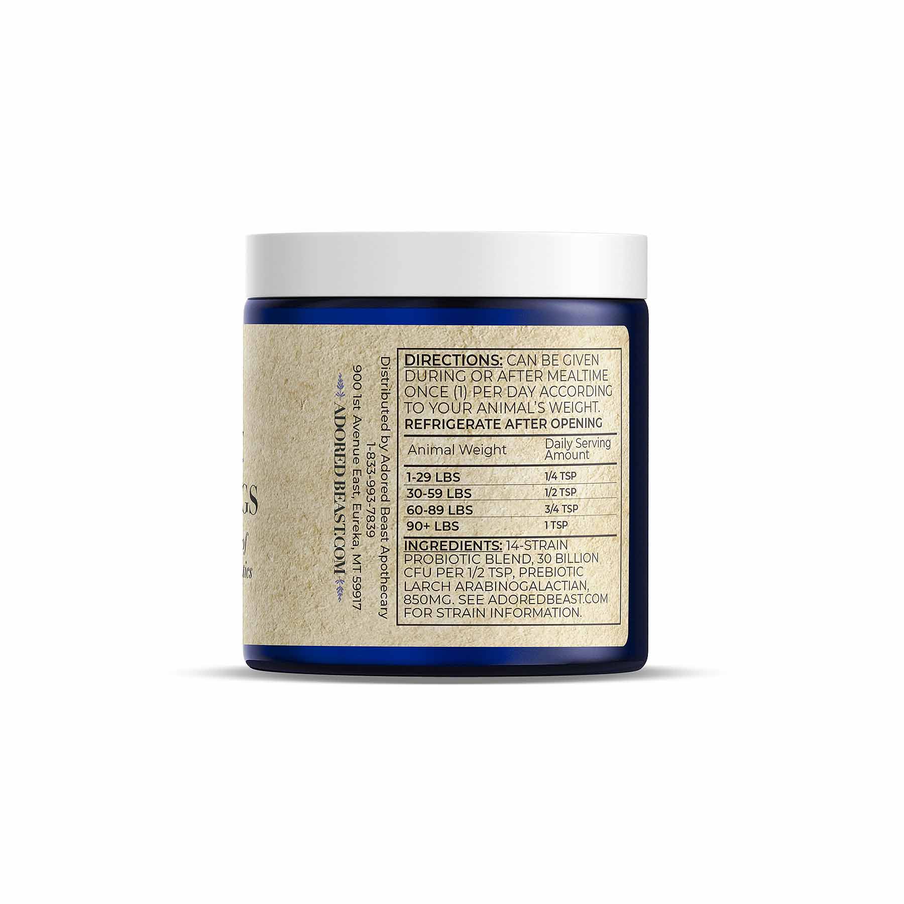 Adored Beast Love Bugs | Pre & Probiotics Gut Support | Holistic Healthcare for Dogs & Cats