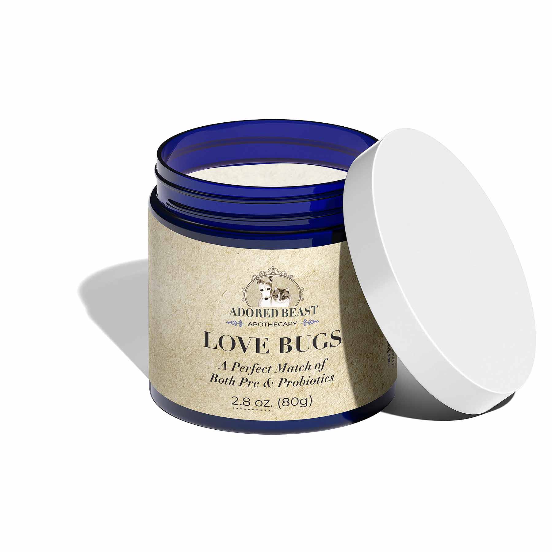Adored Beast Love Bugs | Pre & Probiotics Gut Support | Holistic Healthcare for Dogs & Cats