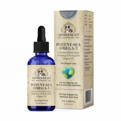 Adored Beast Potent Sea Omega 3 (60ml) Fish Oil EPA DHA Itchy Skin Coat Heart Support for Dogs and Cats