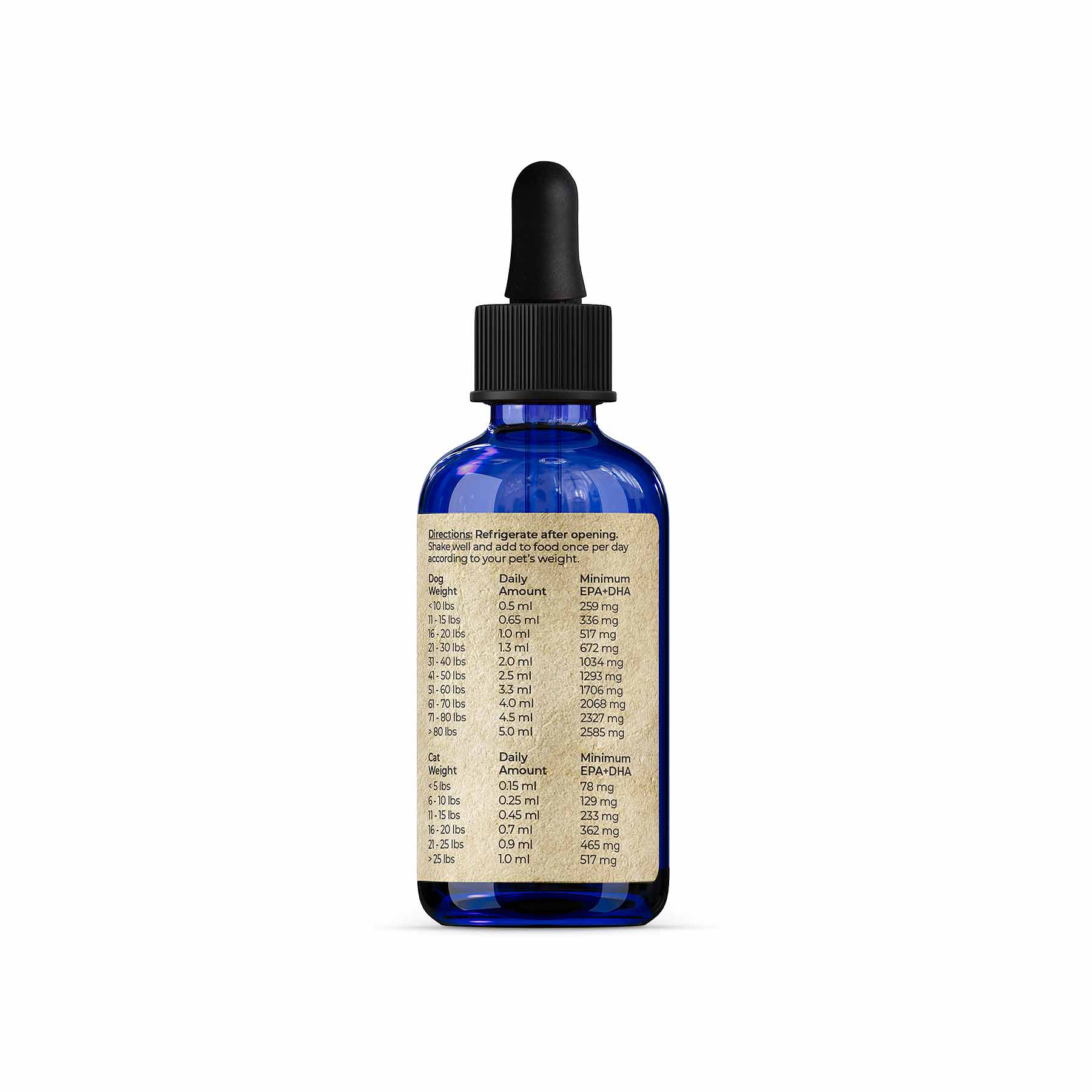 Adored Beast Potent Sea Omega 3 (60ml) Fish Oil EPA DHA Itchy Skin Coat Heart Support for Dogs and Cats