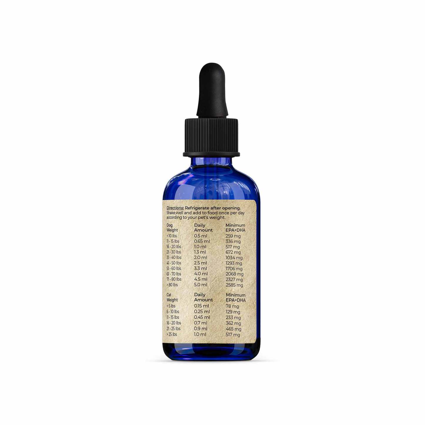 Adored Beast Potent Sea Omega 3 (60ml) Fish Oil EPA DHA Itchy Skin Coat Heart Support for Dogs and Cats
