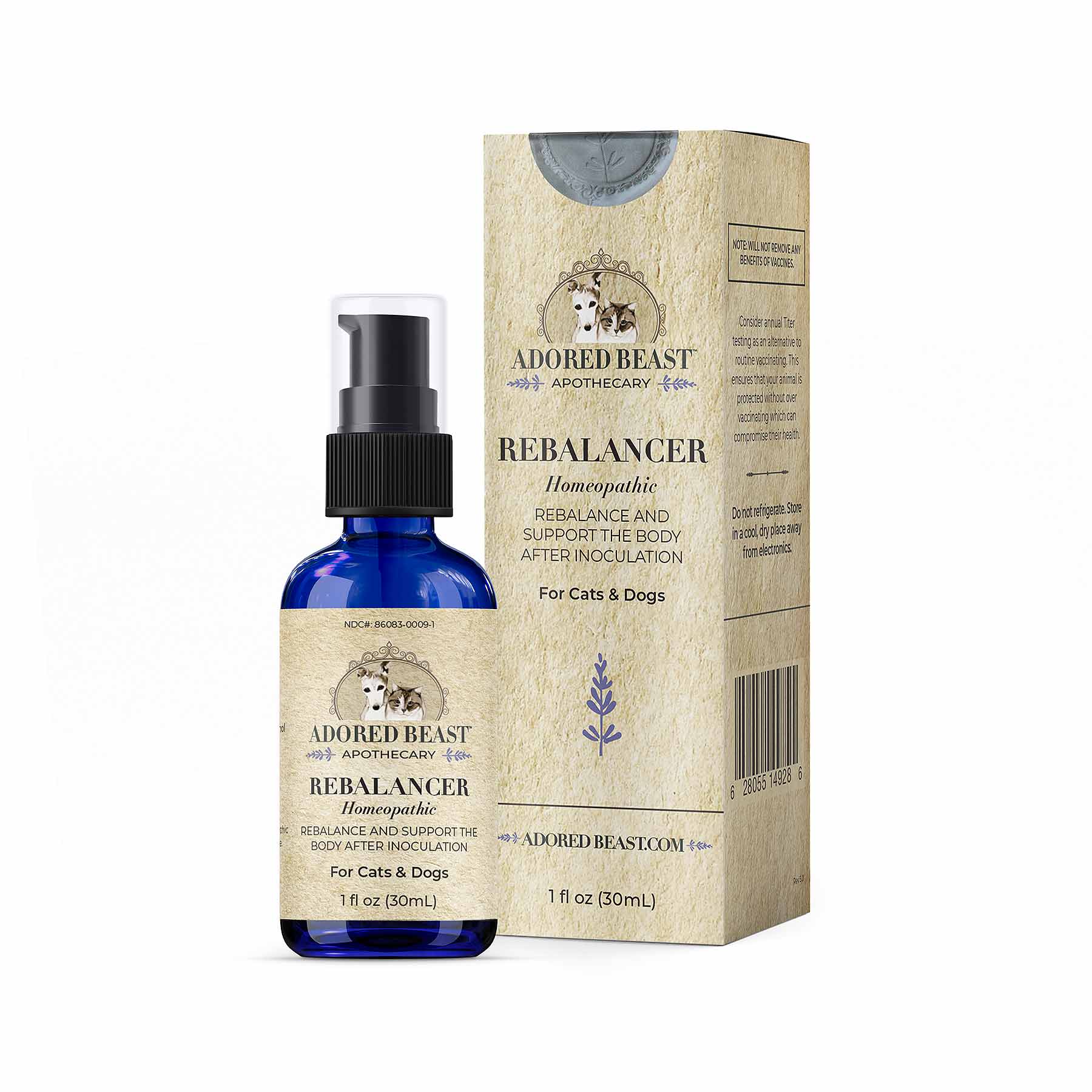Adored Beast Rebalancer (30ml) | Vaccine Side Effects Removal Support | Holistic Healthcare for Dogs & Cats