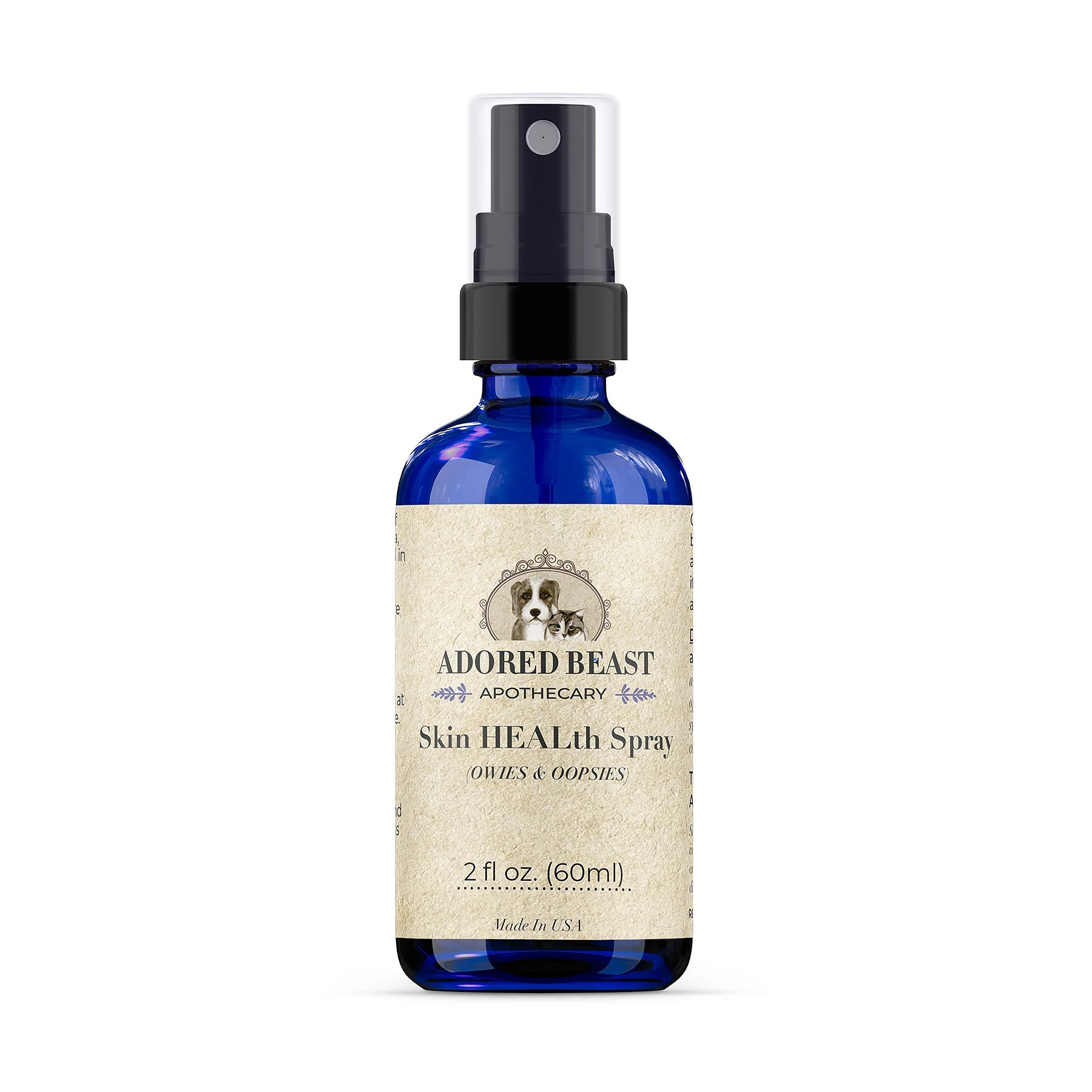 Adored Beast Skin Health Spray (60ml) Wound Hotspot Cuts Scrapes First Aid Support for Dogs and Cats