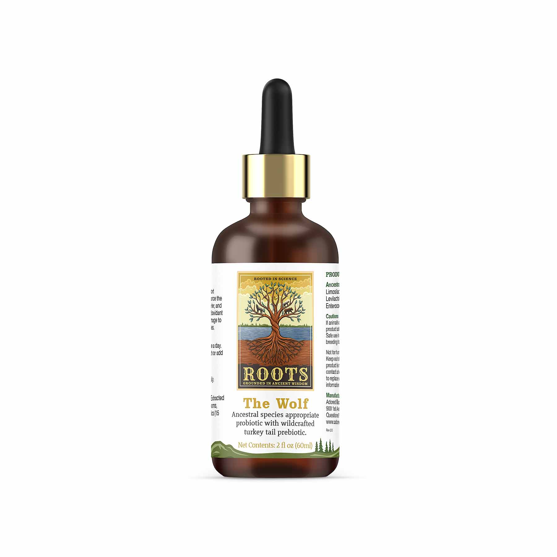 Adored Beast The Wolf (60ml) Species Appropriate Probiotics Prebiotics Gut Immunity Support for Dogs