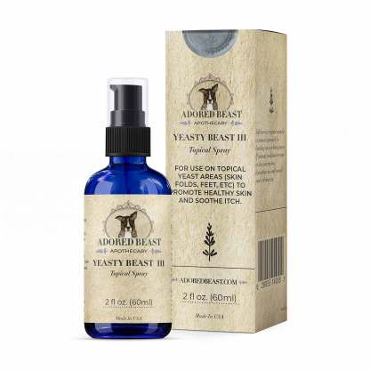 Adored Beast Yeasty Beast Topical Spray (60ml) | Yeast Infection Topical Support | Holistic Healthcare for Dogs