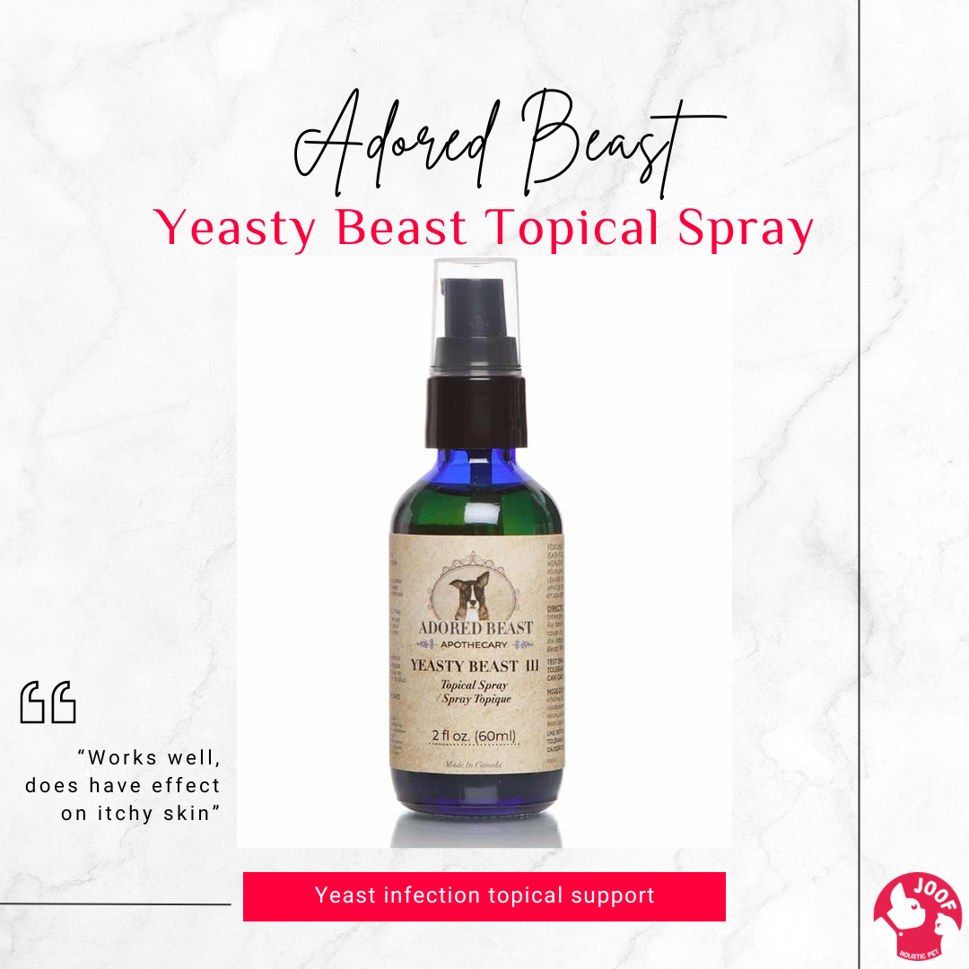 Adored Beast Yeasty Beast Topical Spray (60ml) Yeast Infection Itchy Skin Ear Support for Dogs