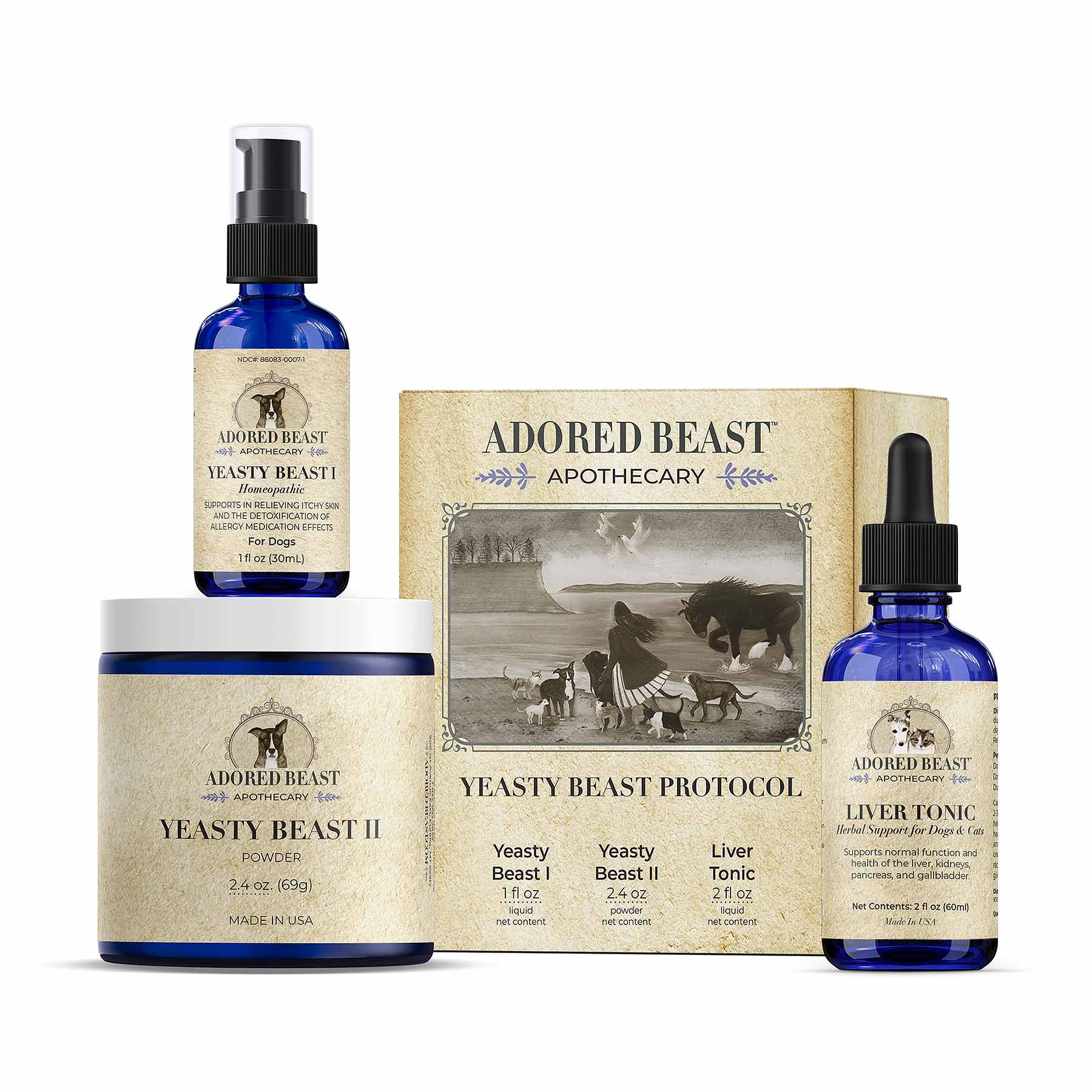 Adored Beast Yeasty Beast Protocol Yeast Infection Itchy Skin Ear Support for Dogs