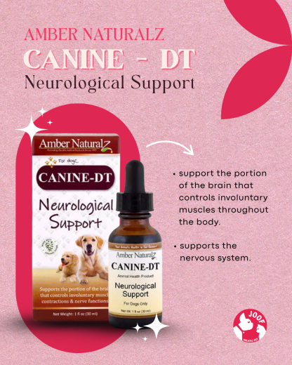 Amber Naturalz Canine DT (1oz) Nerve Seizure Brain Neurological Support Herbal Tincture for Dogs
