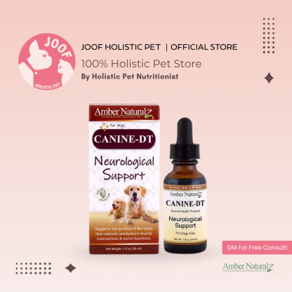 Amber Naturalz Canine DT (1oz) Nerve Seizure Brain Neurological Support Herbal Tincture for Dogs