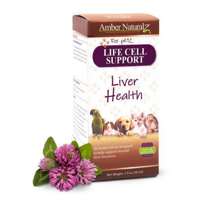 Amber Naturalz Life Cell Support (1oz) Liver Lymphatic Detox Support Herbal Tincture for Dogs and Cats