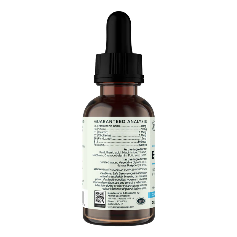 Animal Essentials B Complex (2oz) Energy Vitality Metabolic Support Organic for Dogs and Cats