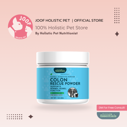 Animal Essentials Colon Rescue (30g) Diarrhea IBD Digestive Support Herbal Powder Organic for Dogs and Cats