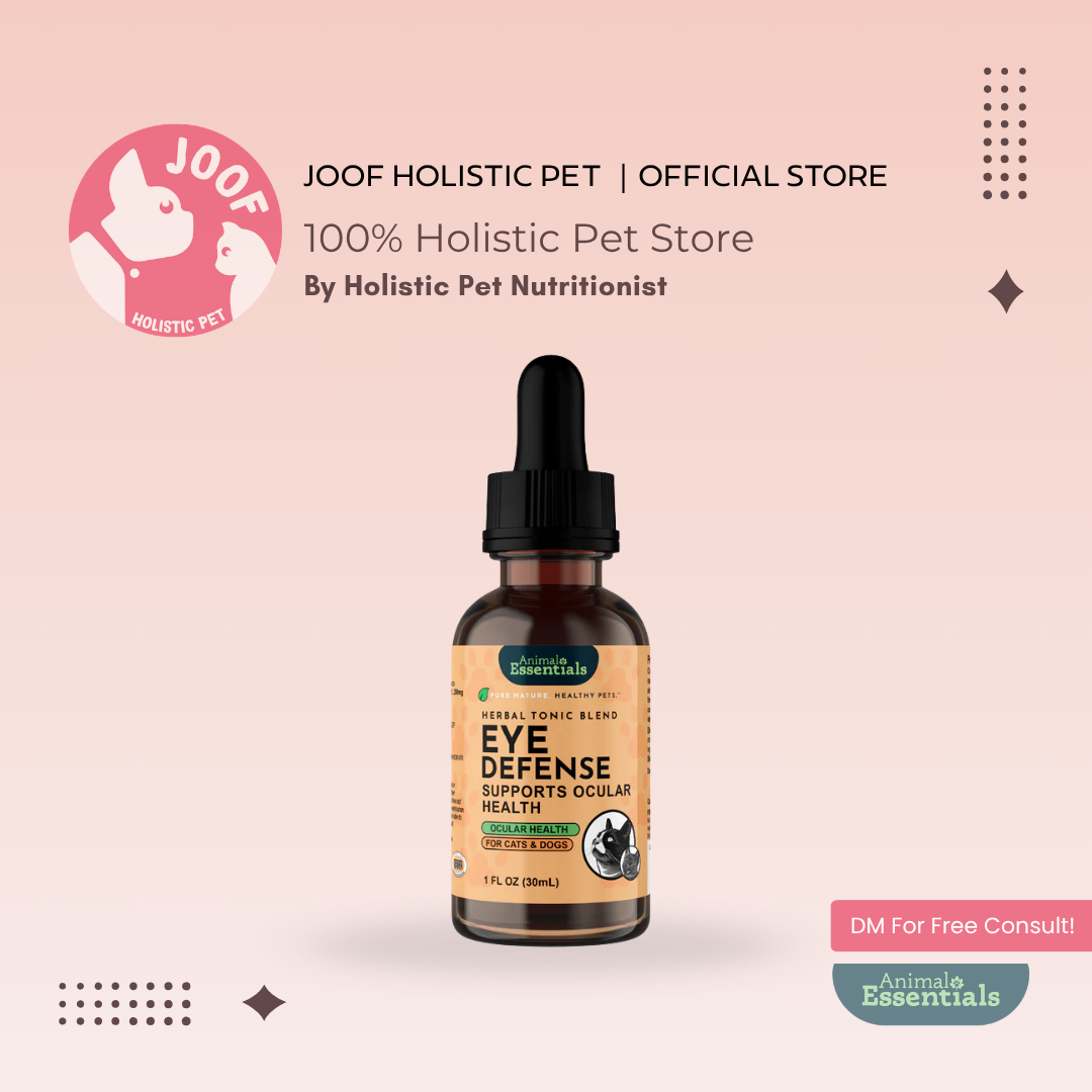 Animal Essentials Eye Defense (1oz) Eye Vision Support Herbal Tincture Organic for Dogs and Cats