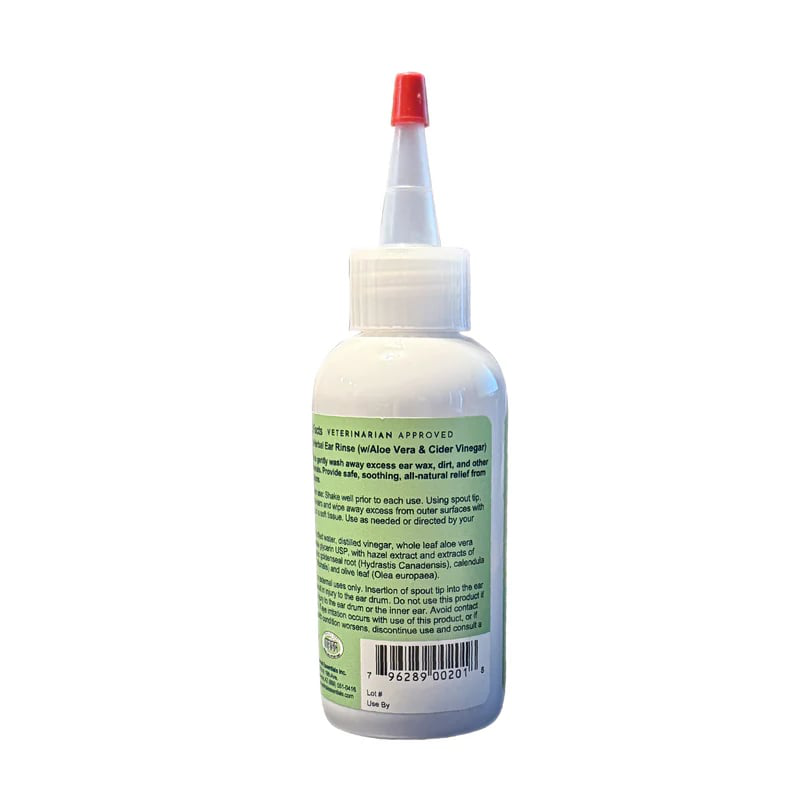 Animal Essentials Herbal Ear Rinse (4oz) Ear Infection Cleanse Support Herbal Solution Organic for Dogs and Cats