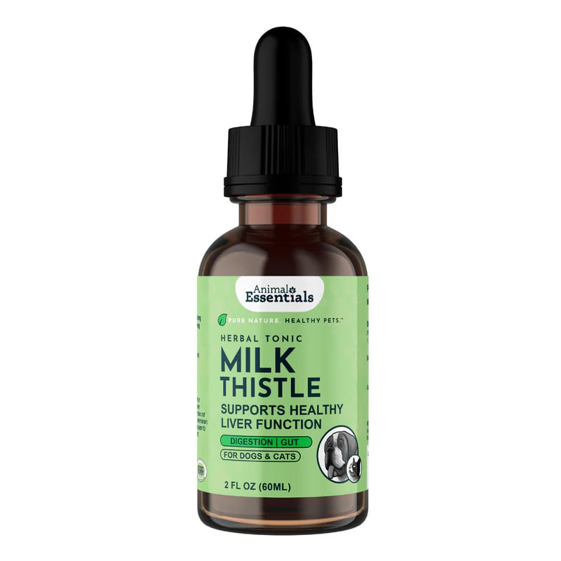 Animal Essentials Milk Thistle Seed (1oz & 2oz) Liver Detox Cleanse Herbal Tincture Organic for Dogs and Cats