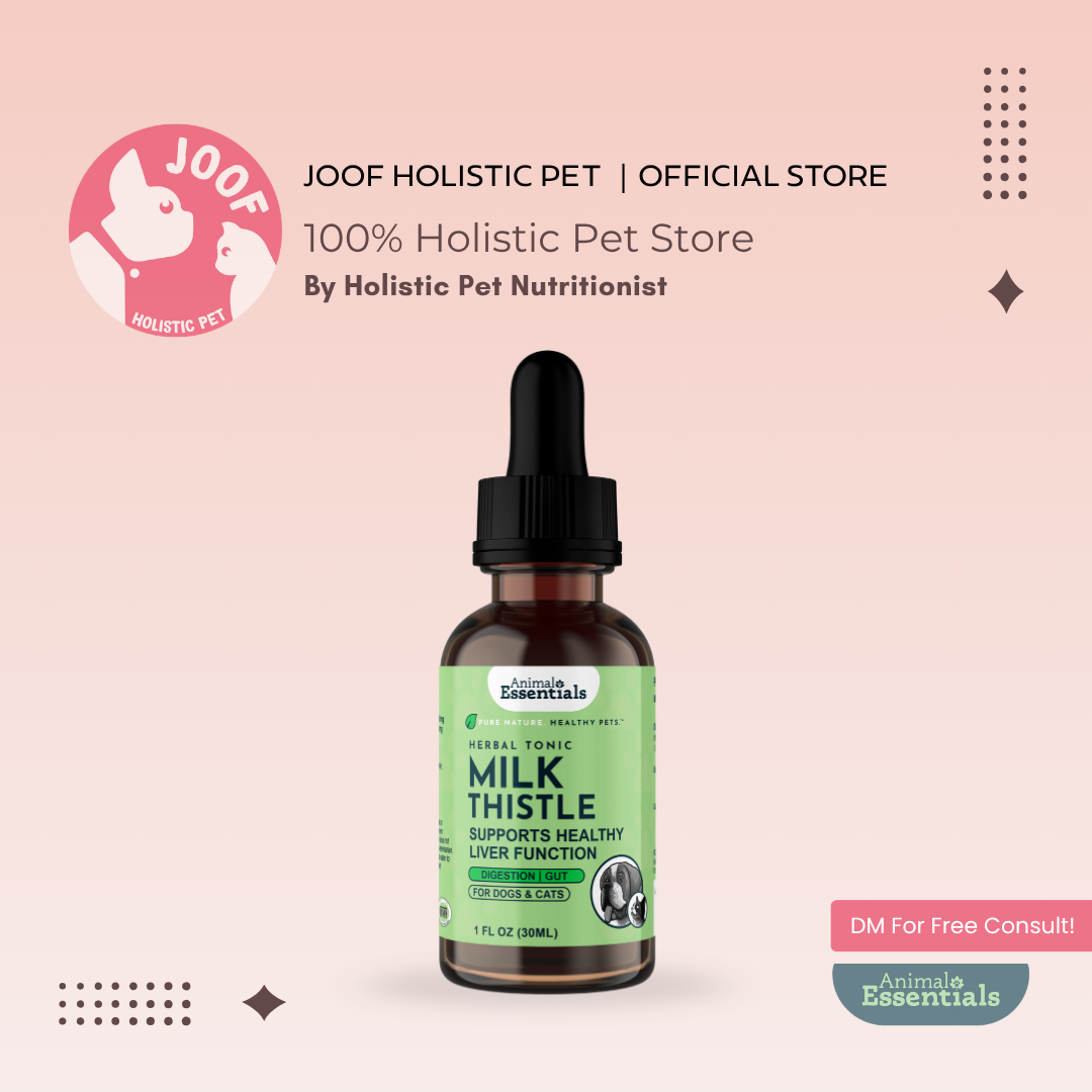Animal Essentials Milk Thistle Seed (1oz & 2oz) Liver Detox Cleanse Herbal Tincture Organic for Dogs and Cats