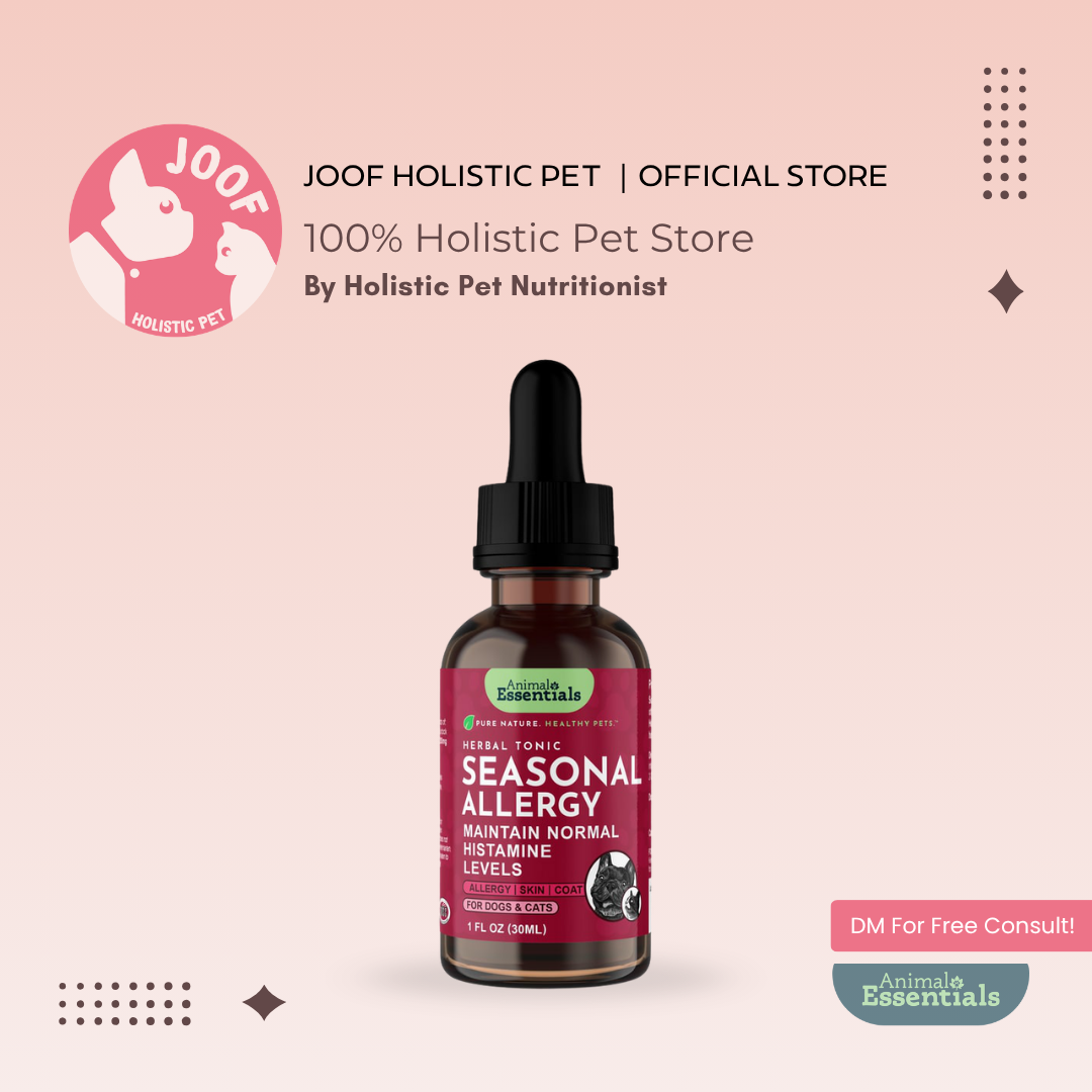 Animal Essentials Seasonal Allergy (1oz & 80g) Environmental Allergy Itchy Skin Support Herbal Tincture Organic for Dogs and Cats