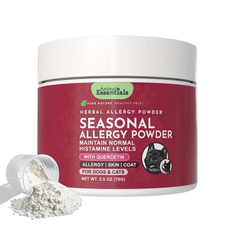 Animal Essentials Seasonal Allergy (1oz & 80g) Environmental Allergy Itchy Skin Support Herbal Tincture Organic for Dogs and Cats