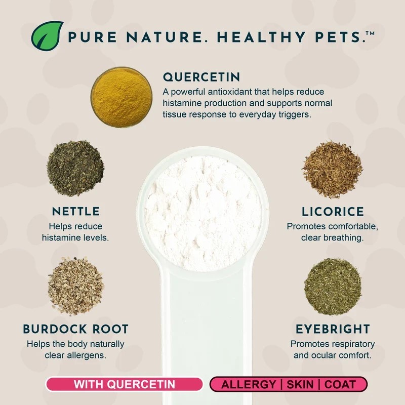 Animal Essentials Seasonal Allergy (1oz & 80g) Environmental Allergy Itchy Skin Support Herbal Tincture Organic for Dogs and Cats